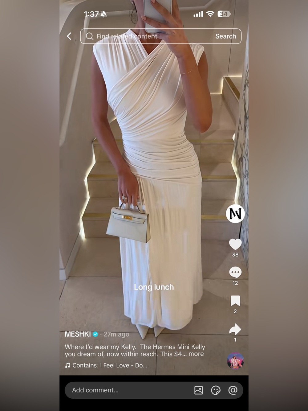 MESHKI WINSLOW CROSS OVER MODAL MAXI DRESS IN IVORY